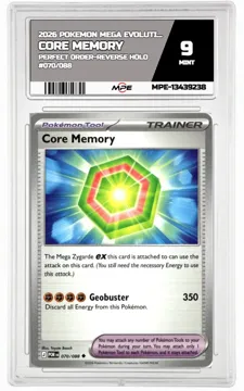 2026 POKEMON MEGA EVOLUTION PERFECT ORDER-REV HOLO #070/088 Core Memory MPE 9 MINT — graded card up for auction