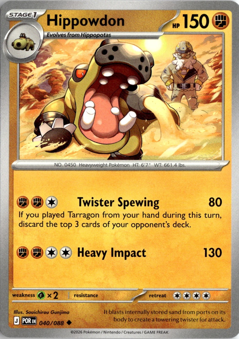 2026 Pokemon Mega Evolution Hippowdon graded slab