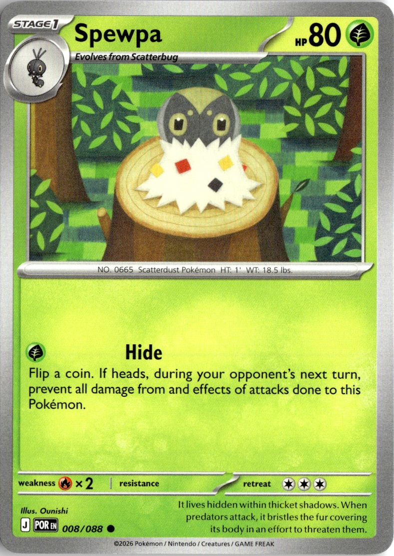 2026 Pokemon Mega Evolution Spewpa graded slab