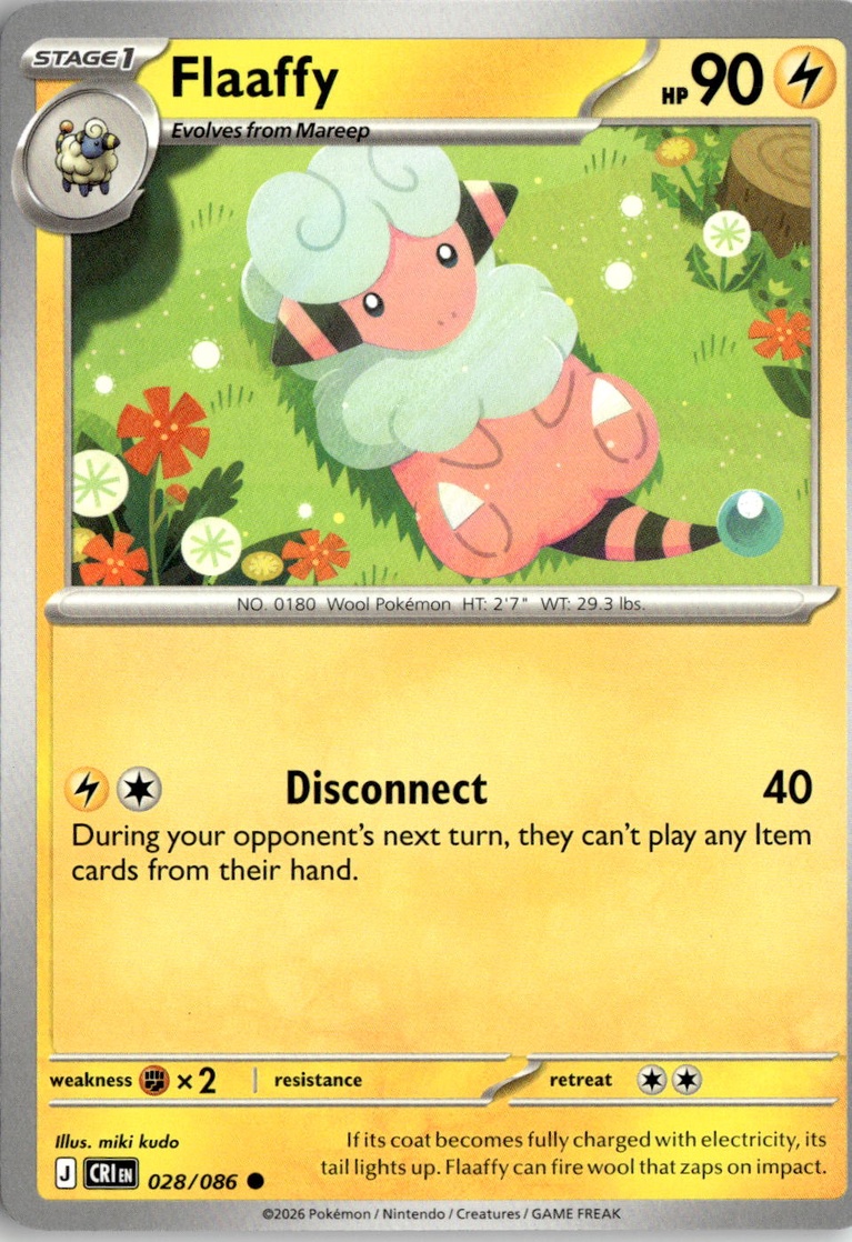 2026 Pokemon Mega Evolution Flaaffy graded slab