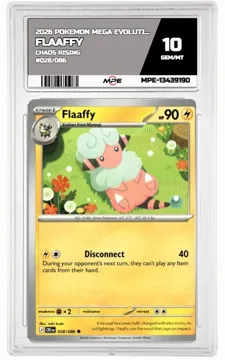 2026 POKEMON MEGA EVOLUTION CHAOS RISING #028/086 FLAAFFY MPE 10 GEM/MT — graded card up for auction