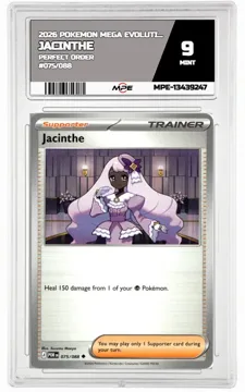 2026 POKEMON MEGA EVOLUTION PERFECT ORDER #075/088 Jacinthe MPE 9 MINT — graded card up for auction