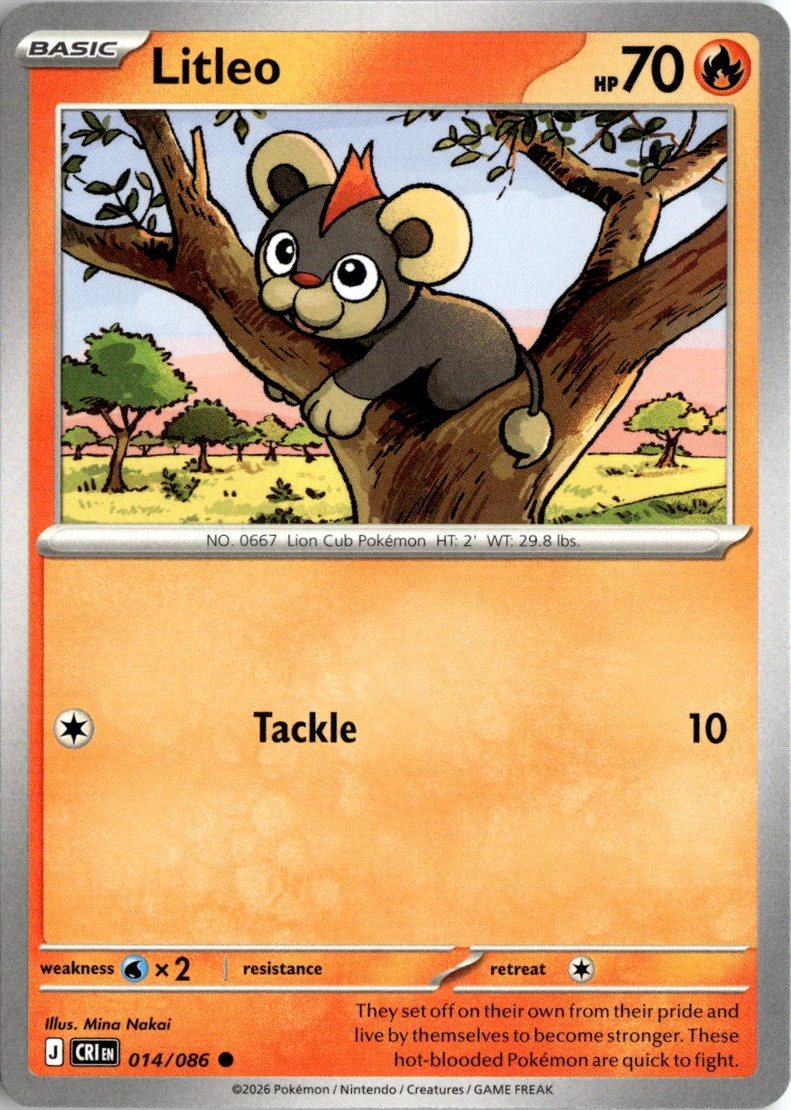 2026 Pokemon Mega Evolution Litleo graded slab