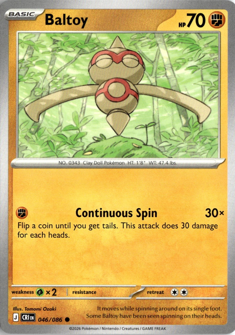 2026 Pokemon Mega Evolution Baltoy graded slab