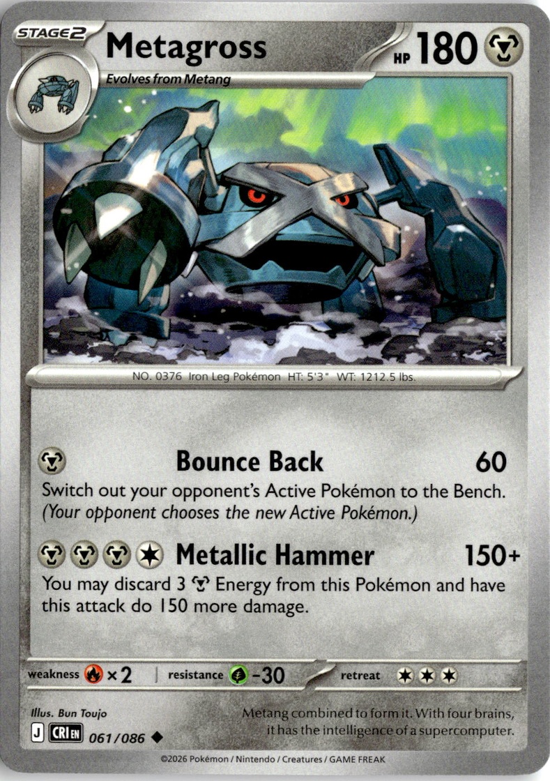 2026 Pokemon Mega Evolution Metagross graded slab