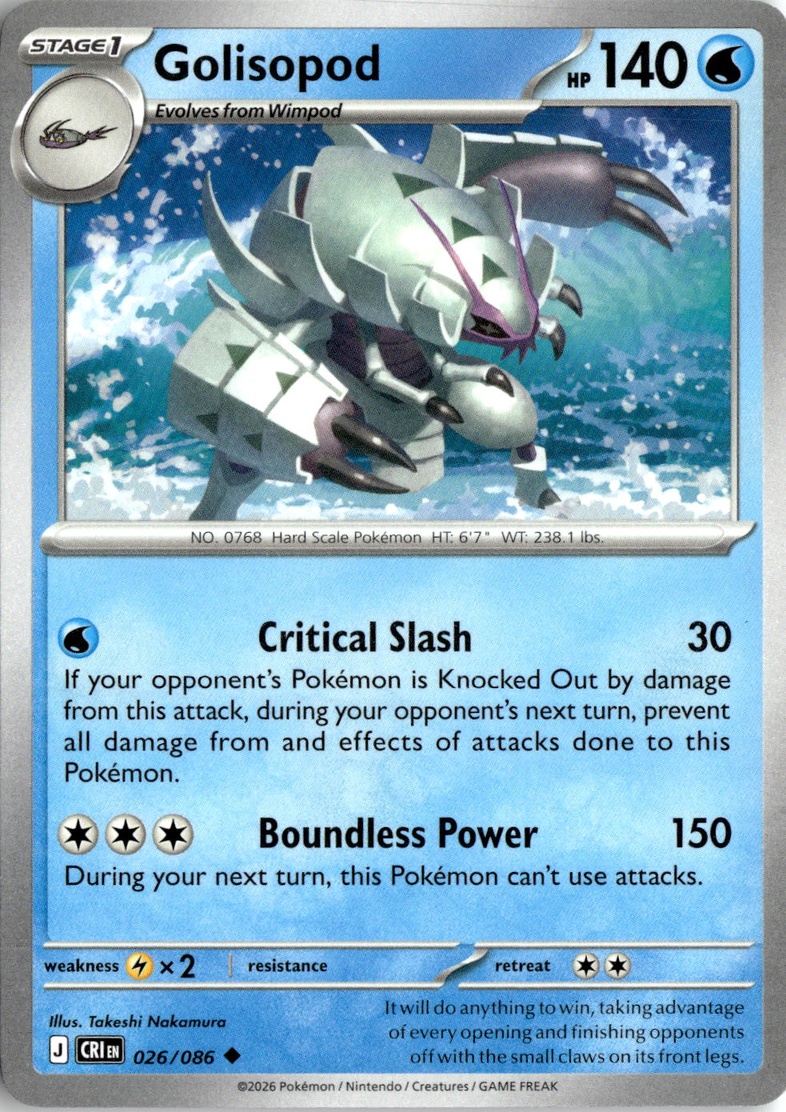 2026 Pokemon Mega Evolution Golisopod graded slab
