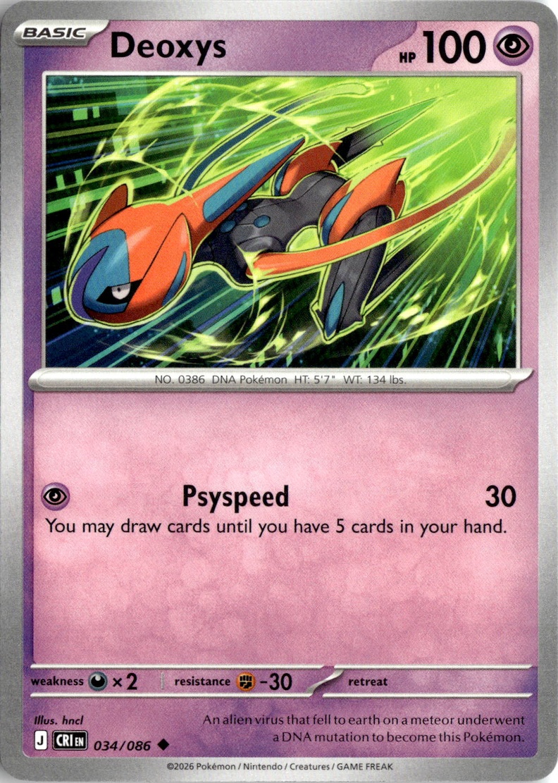 2026 Pokemon Mega Evolution Deoxys graded slab