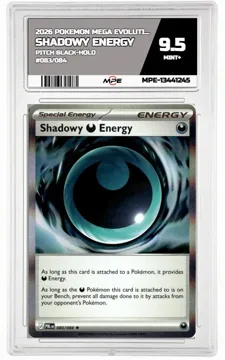 2026 POKEMON MEGA EVOLUTION PITCH BLACK-HOLO #083/084 SHADOWY ENERGY MPE 9.5 MINT+ — graded card up for auction