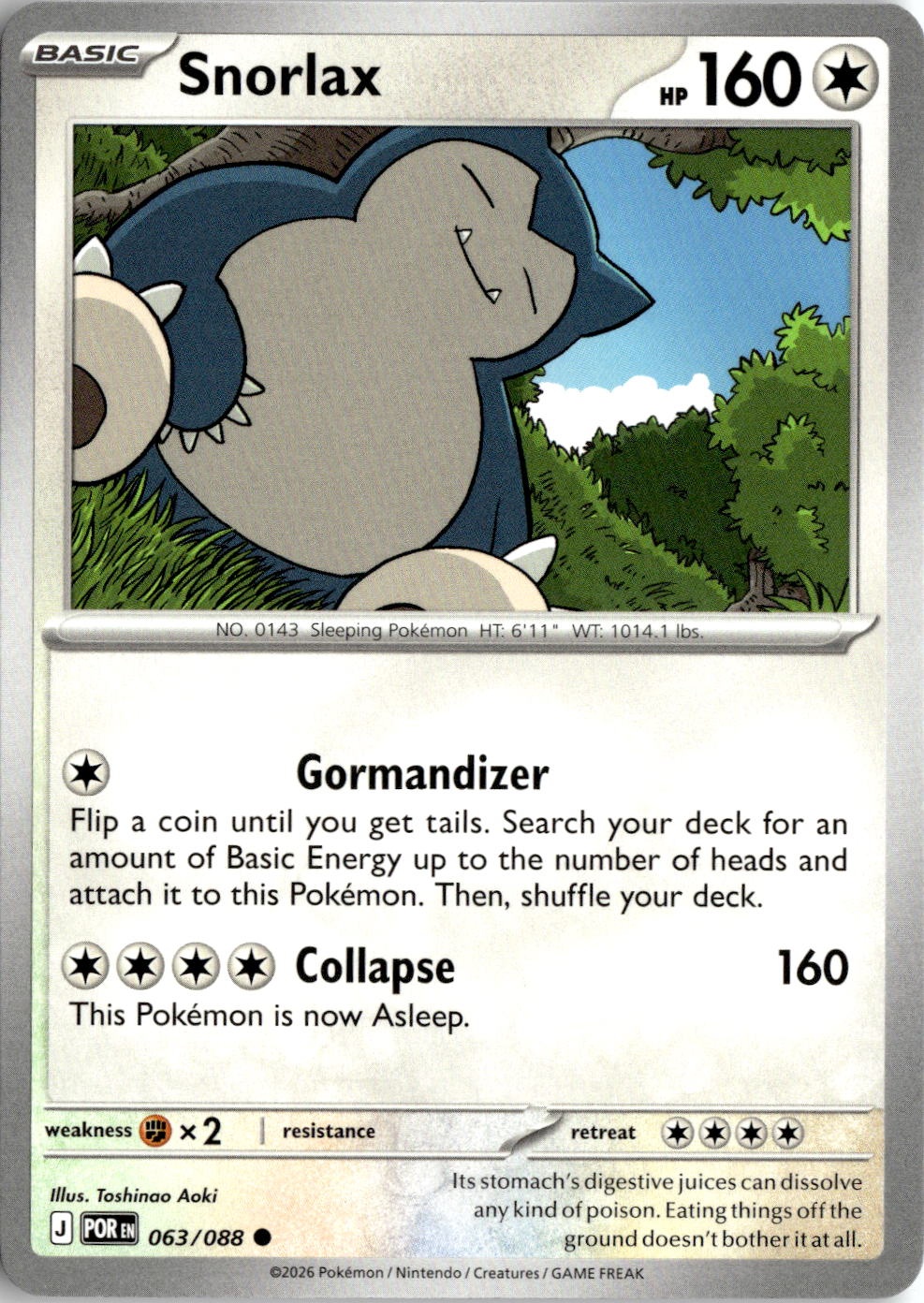 2026 Pokemon Mega Evolution Snorlax graded slab