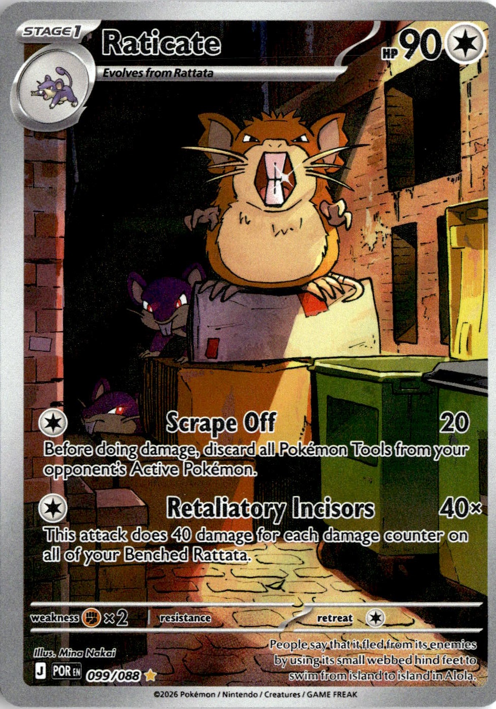 2026 Pokemon Mega Evolution Raticate graded slab