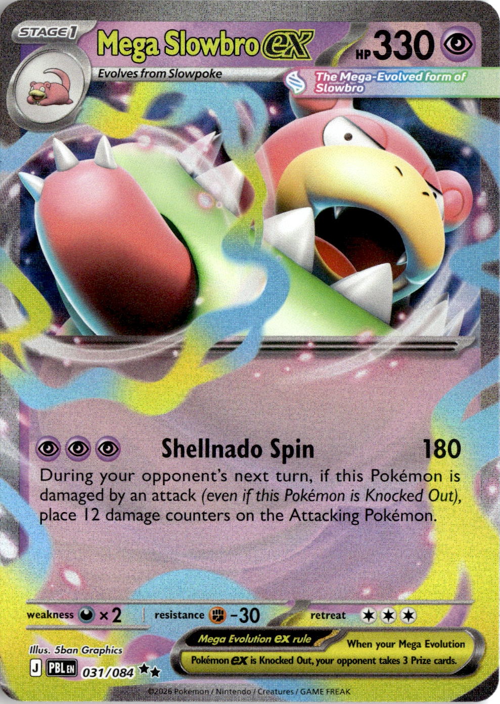 2026 Pokemon Mega Evolution Mega Slowbro EX graded slab