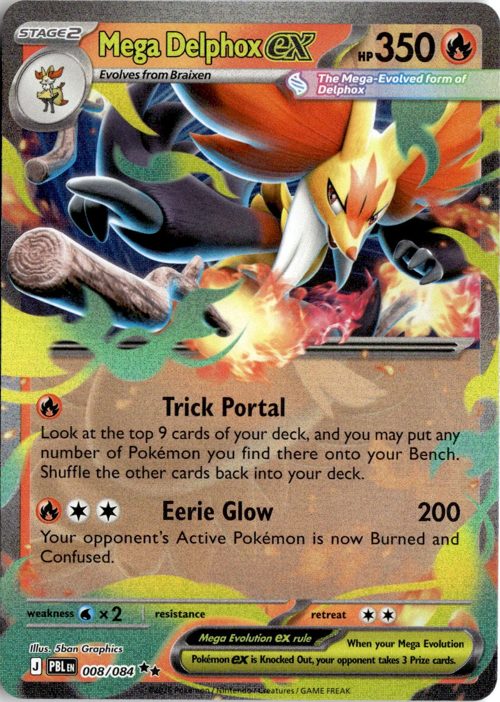 2026 Pokemon Mega Evolution Mega Delphox EX graded slab