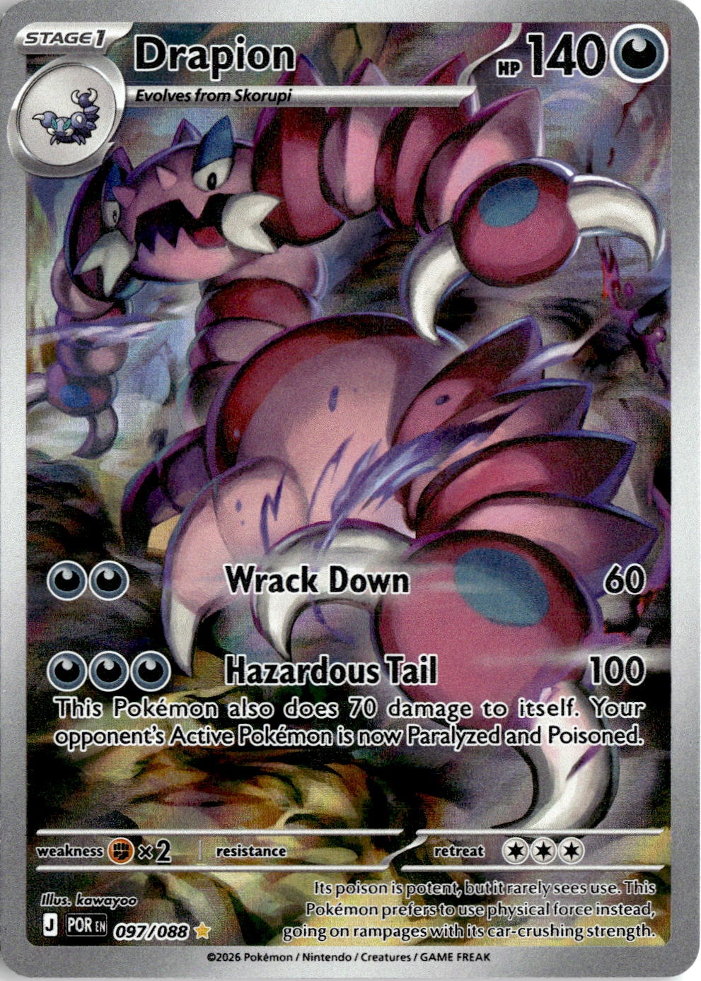 2026 Pokemon Mega Evolution Drapion graded slab