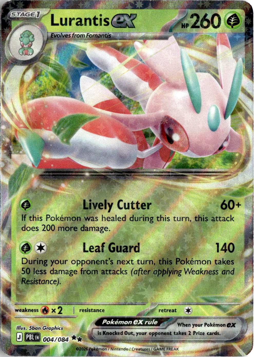 2026 Pokemon Mega Evolution Lurantis EX graded slab