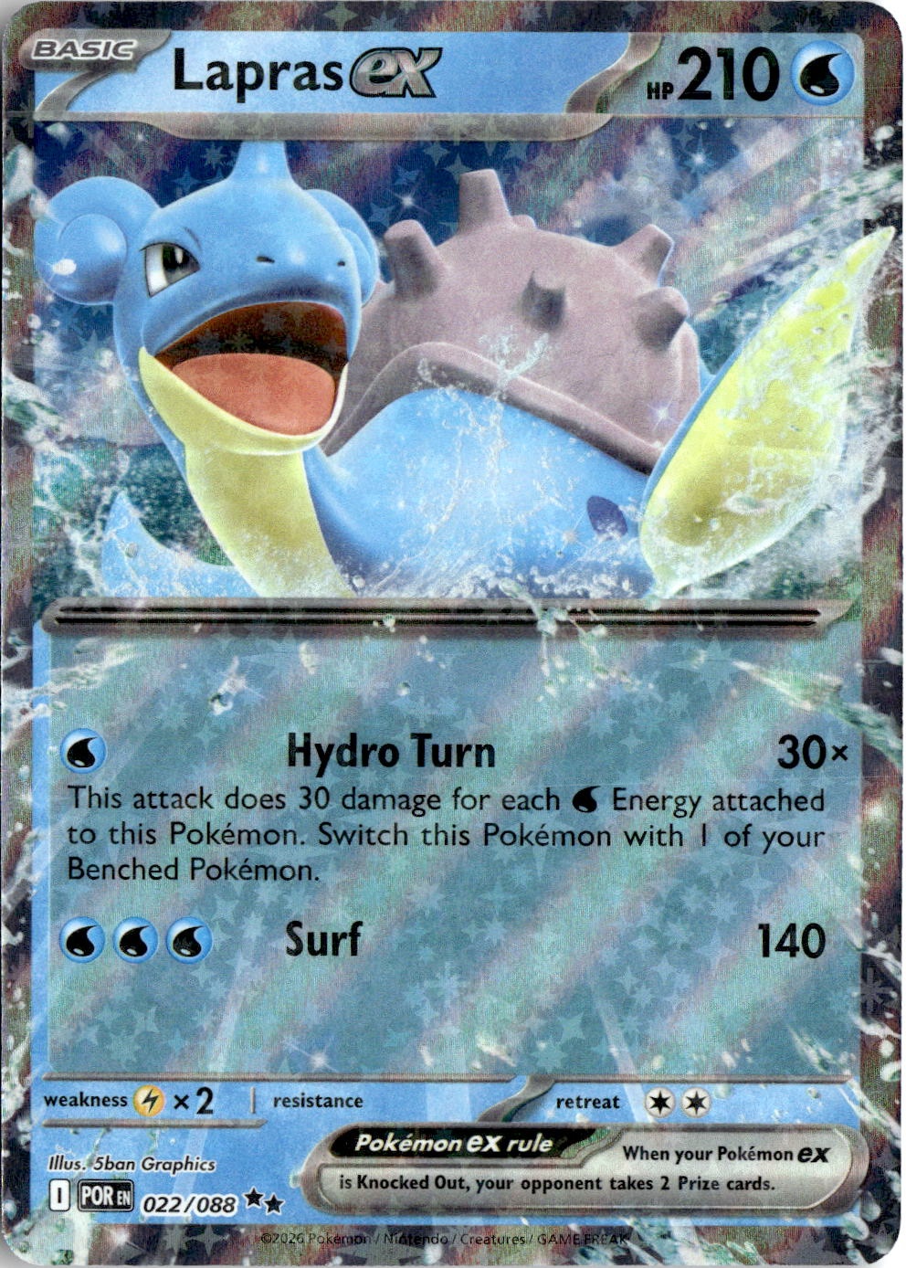 2026 Pokemon Mega Evolution Lapras EX graded slab
