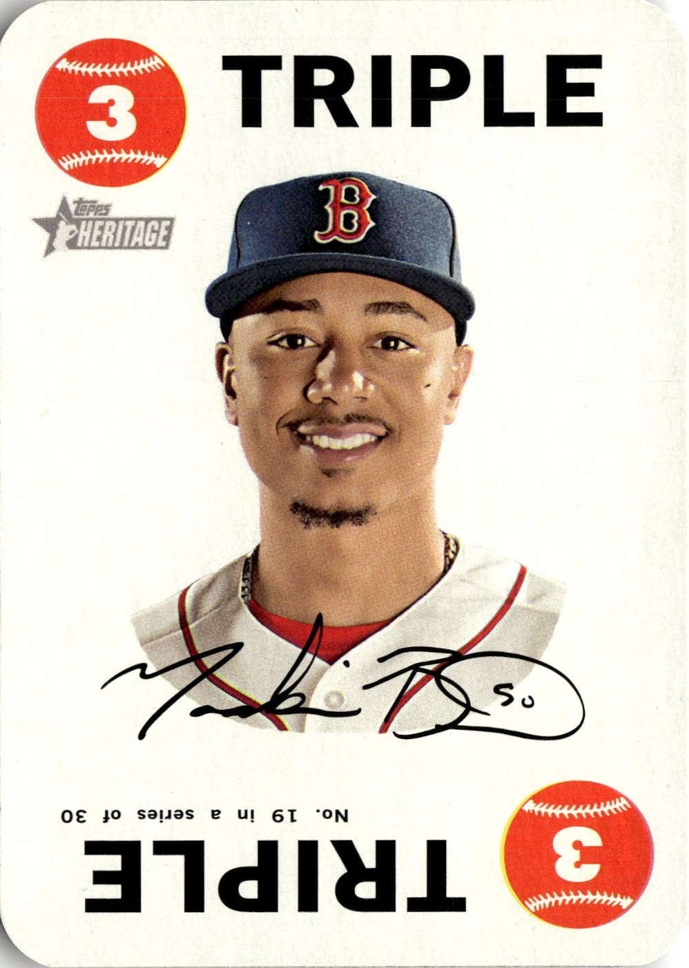 2017 Topps Heritage Mookie Betts graded slab