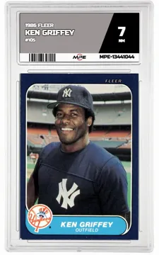 1986 FLEER #105 KEN GRIFFEY MPE 7 NM — graded card up for auction