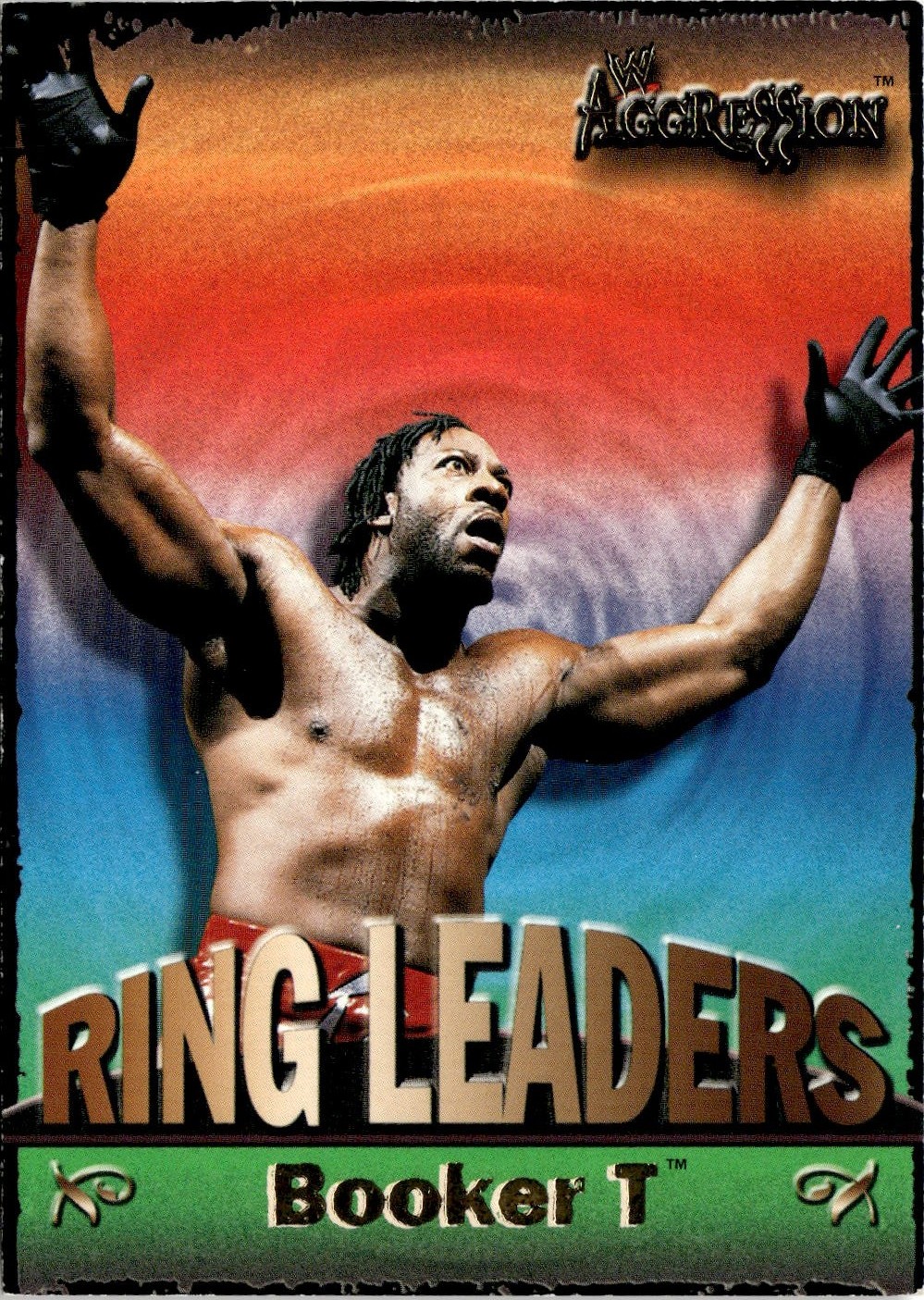 2003 Aggression Ring Leaders Booker T graded slab