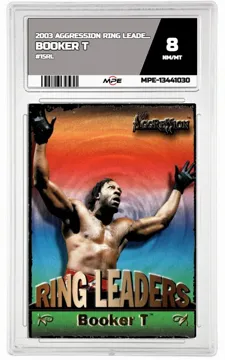 2003 AGGRESSION RING LEADERS #15RL BOOKER T MPE 8 NM/MT — graded card up for auction