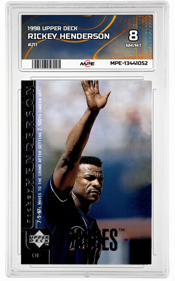 1998 UPPER DECK #211 RICKEY HENDERSON MPE 8 NM/MT — graded card up for auction
