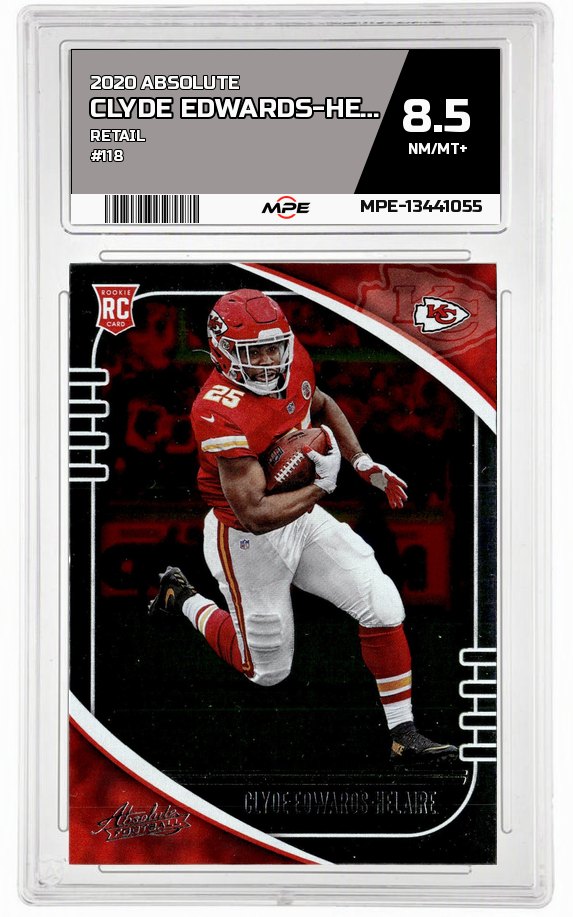2020 ABSOLUTE Retail #118 CLYDE EDWARDS-HELAIRE MPE 8.5 NM/MT+ — graded card auctioned from the MPE vault