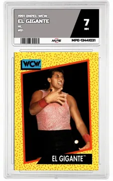 1991 IMPEL WCW RC #91 EL GIGANTE MPE 7 NM — graded card up for auction