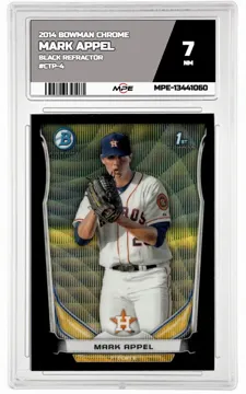 2014 BOWMAN CHROME Black Refractor #CTP-4 MARK APPEL MPE 7 NM — graded card up for auction