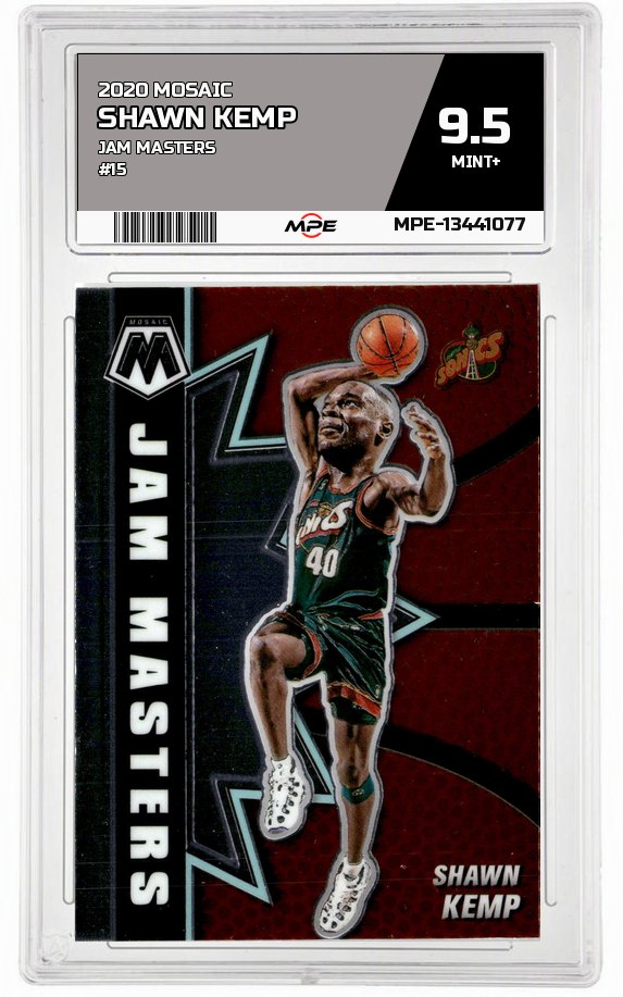 2020 MOSAIC JAM MASTERS #15 SHAWN KEMP MPE 9.5 MINT+ — graded card auctioned from the MPE vault