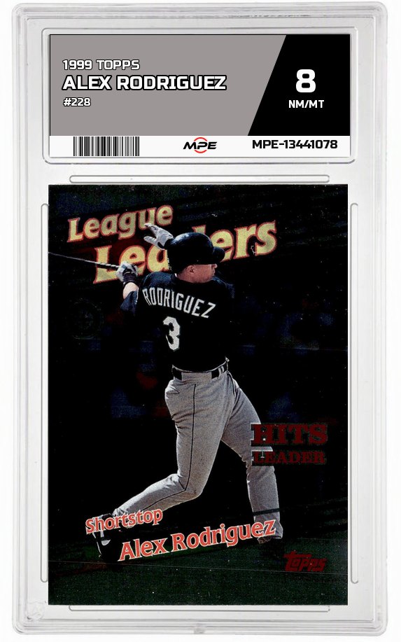 1999 TOPPS #228 ALEX RODRIGUEZ MPE 8 NM/MT — graded card auctioned from the MPE vault