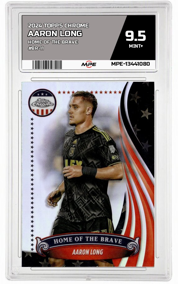 2024 TOPPS CHROME Home of the Brave #BR-11 AARON LONG MPE 9.5 MINT+ — graded card auctioned from the MPE vault