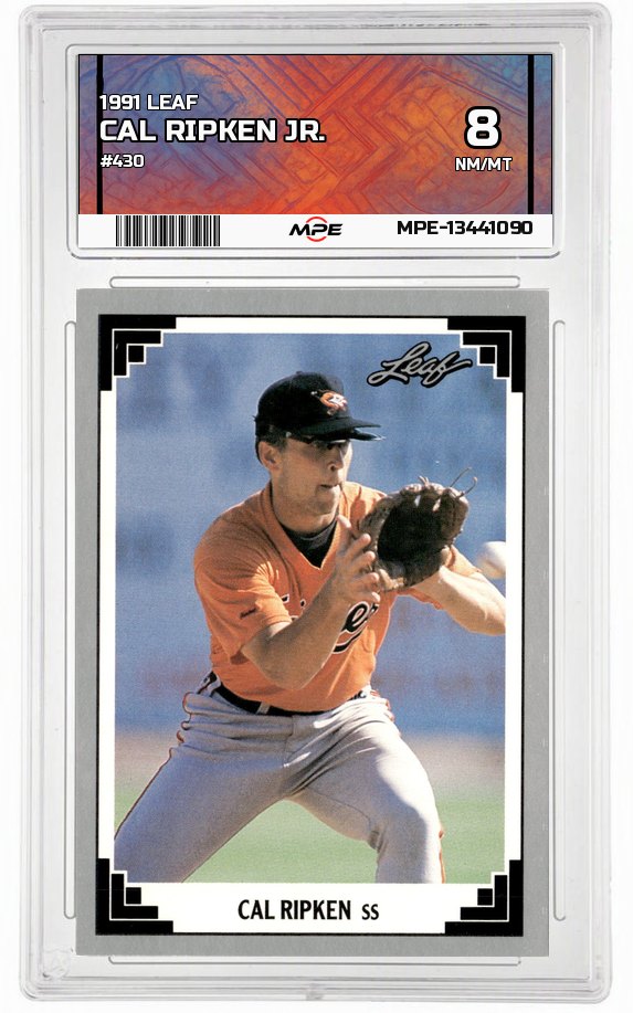 1991 LEAF #430 CAL RIPKEN JR. MPE 8 NM/MT — graded card up for auction