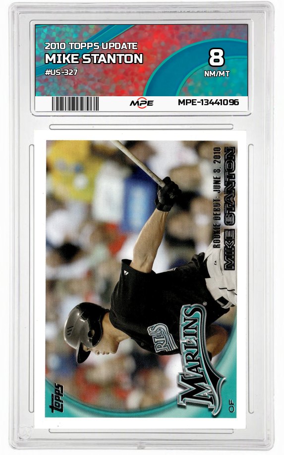 2010 TOPPS UPDATE #US-327 MIKE STANTON MPE 8 NM/MT — graded card up for auction