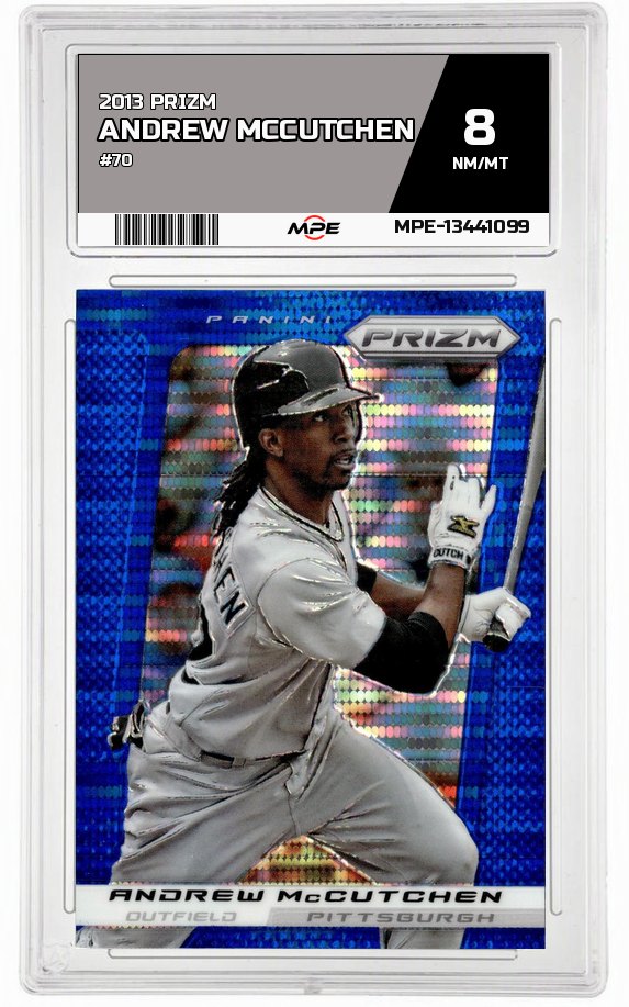 2013 PRIZM #70 ANDREW MCCUTCHEN MPE 8 NM/MT — graded card auctioned from the MPE vault