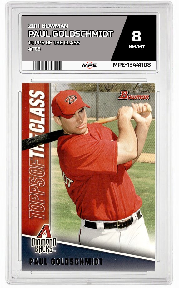 2011 BOWMAN TOPPS OF THE CLASS #TC5 PAUL GOLDSCHMIDT MPE 8 NM/MT — graded card auctioned from the MPE vault