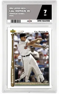 1992 UPPER DECK HOMERUN HEROES #HR4 CAL RIPKEN JR. MPE 7 NM — graded card up for auction