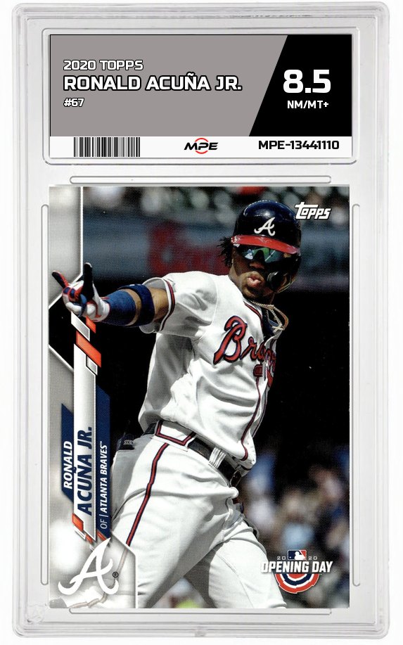 2020 TOPPS #67 RONALD ACUÑA JR. MPE 8.5 NM/MT+ — graded card auctioned from the MPE vault