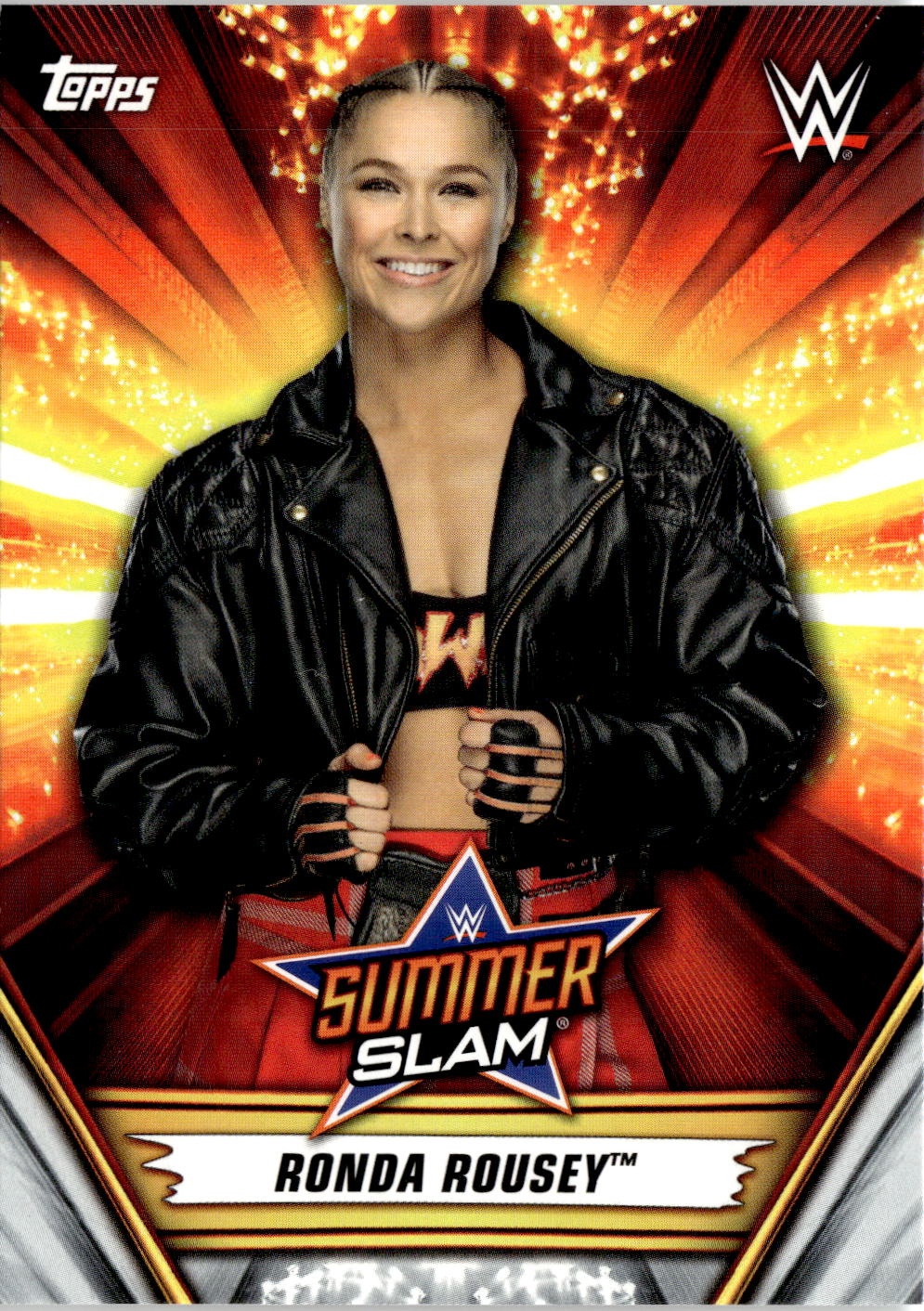 2019 Topps WWE Summerslam Ronda Rousey graded slab