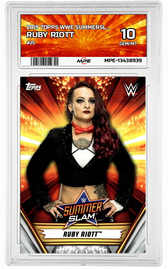 2019 TOPPS WWE SUMMERSLAM #25 RUBY RIOTT MPE 10 GEM/MT — graded card up for auction