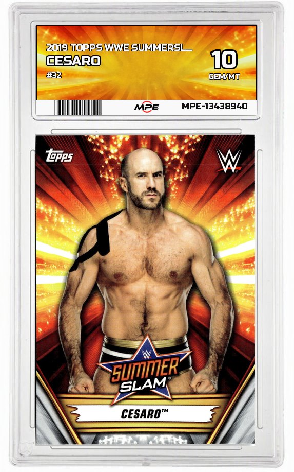 2019 TOPPS WWE SUMMERSLAM #32 CESARO MPE 10 GEM/MT — graded card auctioned from the MPE vault