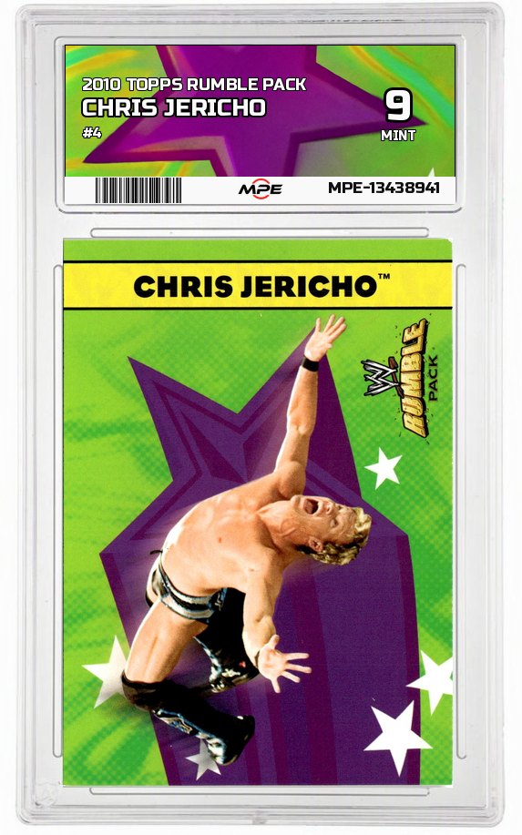 2010 TOPPS RUMBLE PACK #4 CHRIS JERICHO MPE 9 MINT — graded card auctioned from the MPE vault