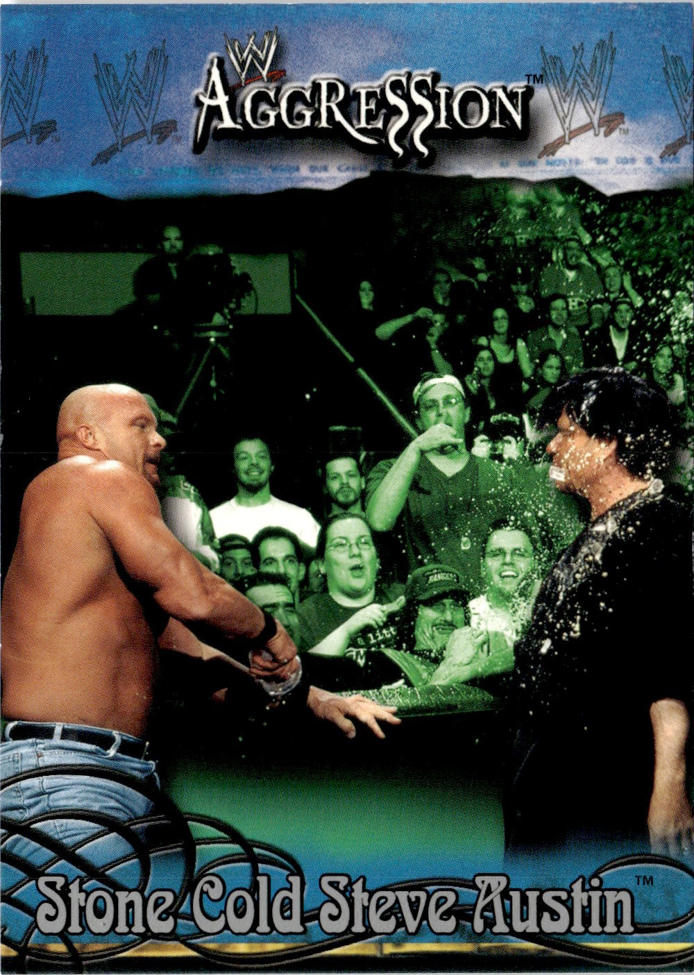 2003 Fleer WWE Aggression Stone Cold Steve Austin graded slab