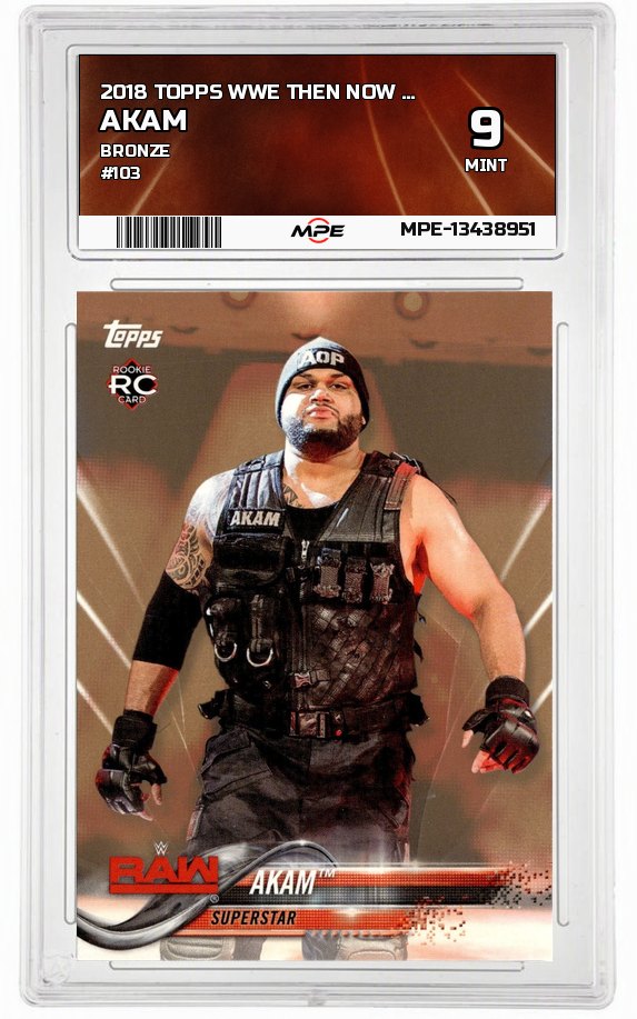 2018 TOPPS WWE THEN NOW FOREVER BRONZE #103 AKAM MPE 9 MINT — graded card auctioned from the MPE vault