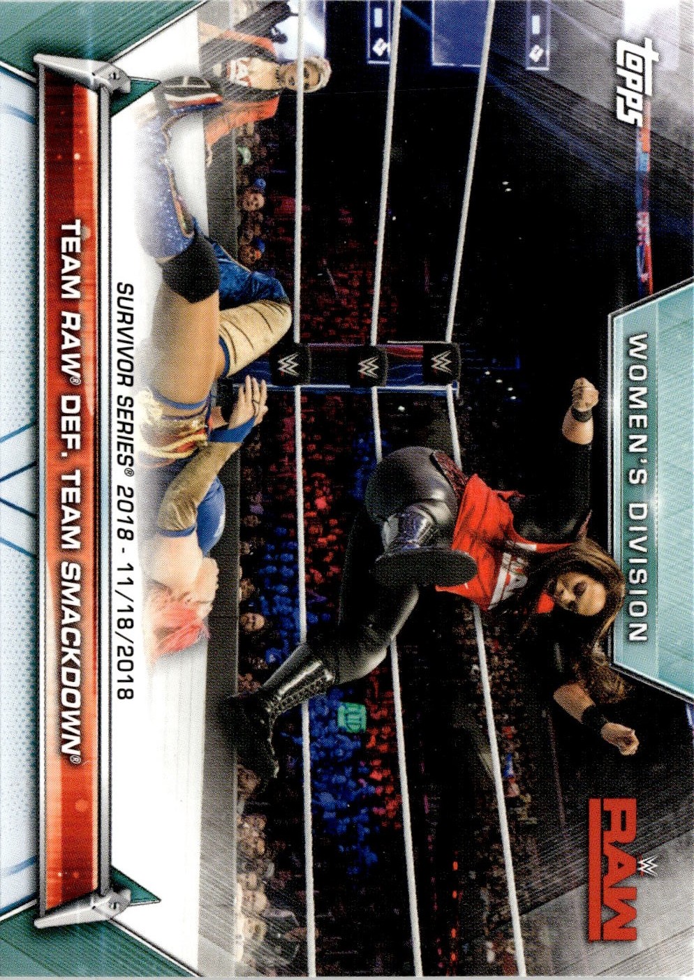 2019 Topps WWE Women'S Division Team Raw Def. Team Smackdown graded slab
