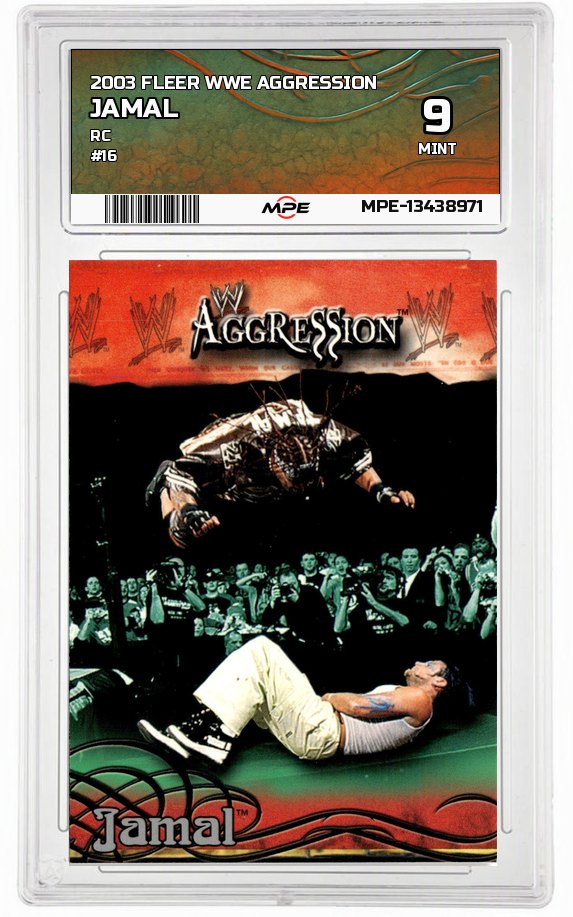 2003 FLEER WWE AGGRESSION RC #16 JAMAL MPE 9 MINT — graded card auctioned from the MPE vault
