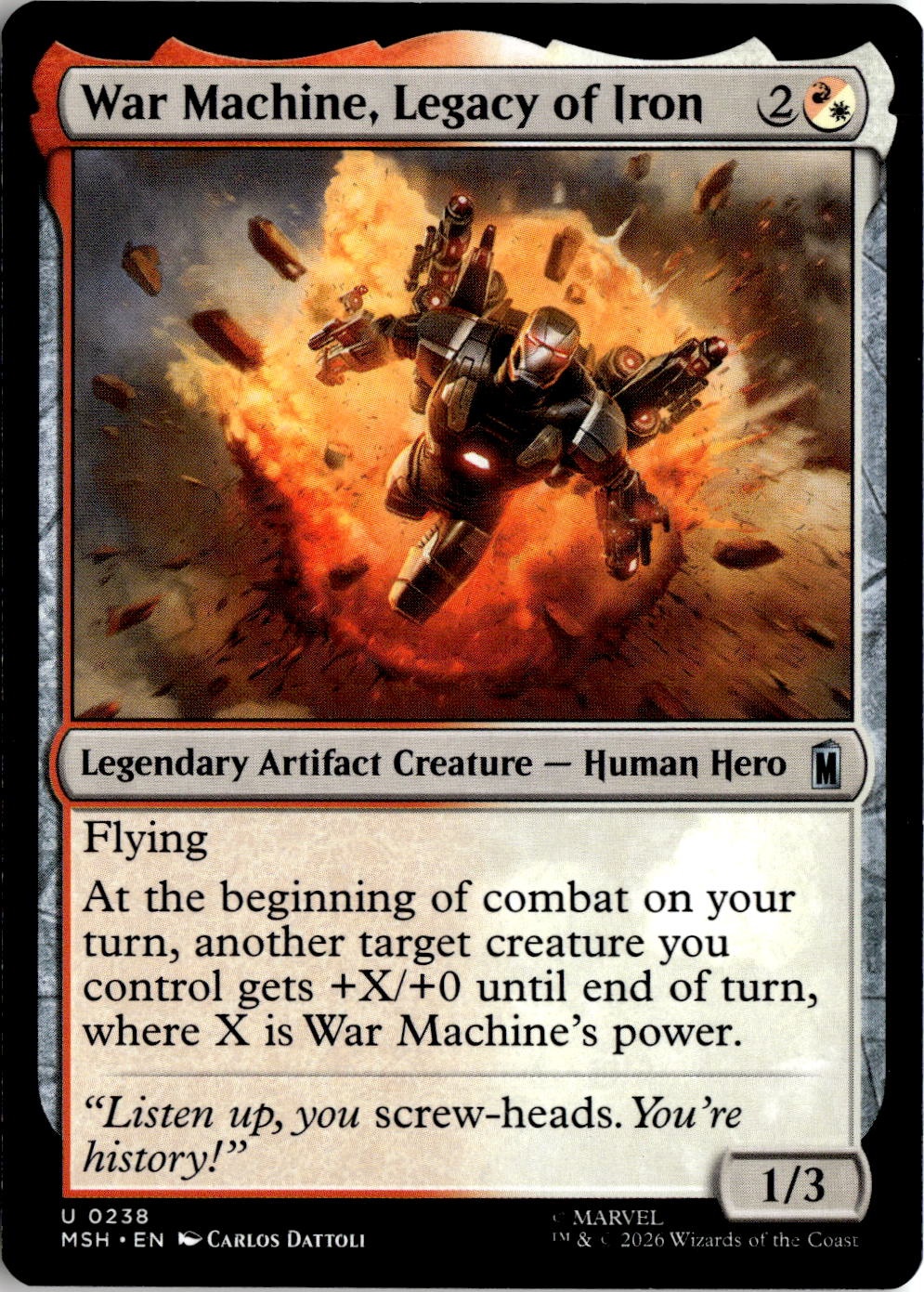 2026 Mtg Msh En War Machine, Legacy Of Iron graded slab