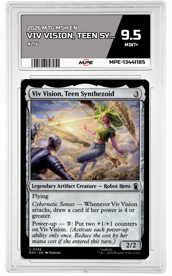 2026 MTG MSH EN #256 VIV VISION, TEEN SYNTHEZOID MPE 9.5 MINT+ — graded card auctioned from the MPE vault