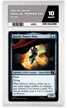 2026 MTG MSH EN #U 0755 RESCUE, PEPPER POTTS MPE 10 GEM/MT — graded card up for auction