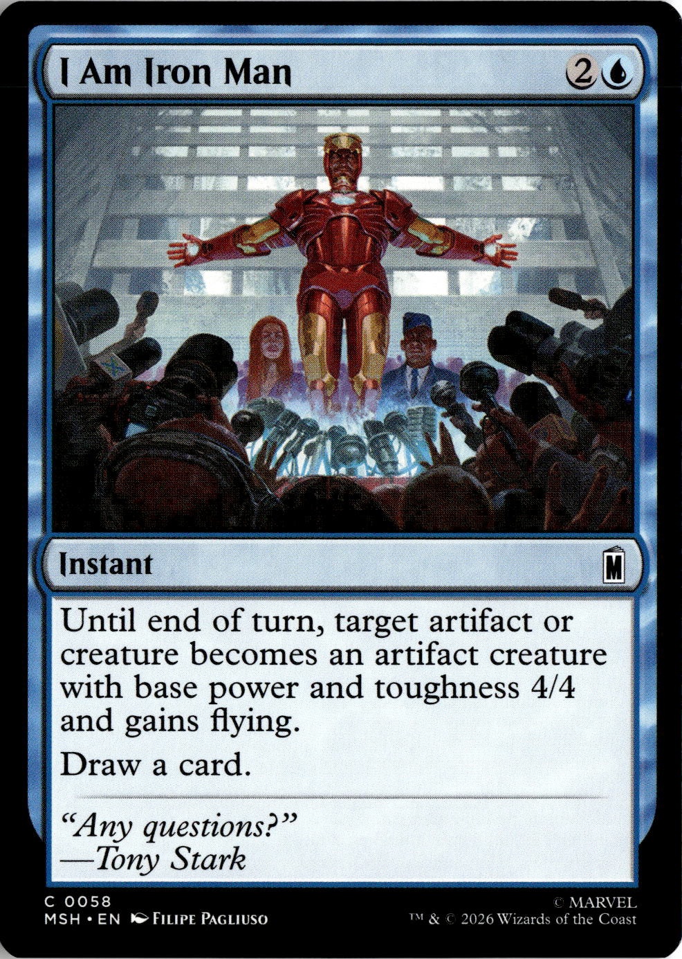 2026 Mtg Msh En I Am Iron Man graded slab