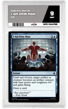 2026 MTG MSH EN #58 I AM IRON MAN MPE 9 MINT — graded card up for auction