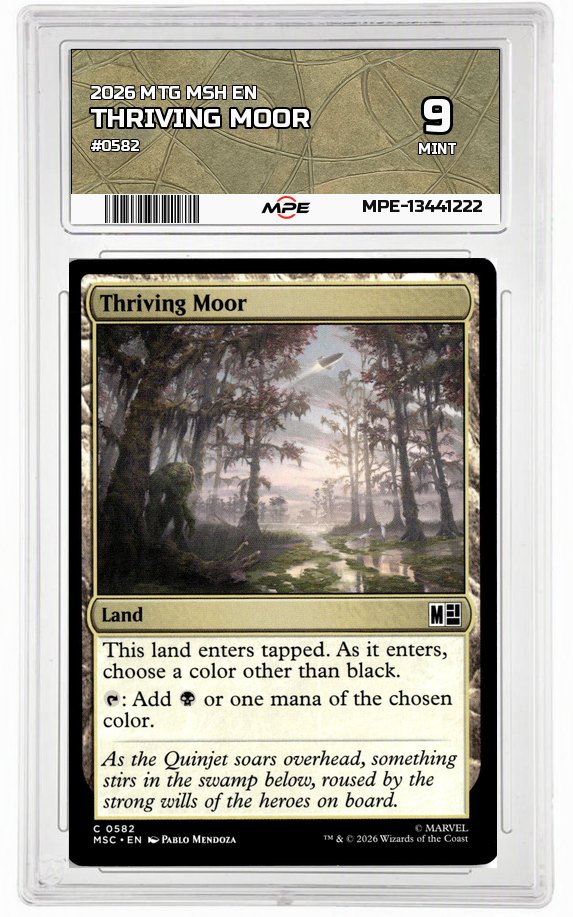 2026 MTG MSH EN #0582 THRIVING MOOR MPE 9 MINT — graded card up for auction